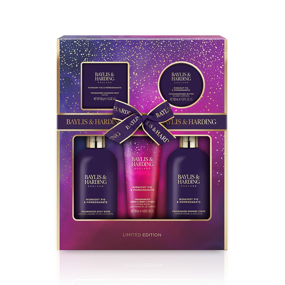 Baylis & Harding Midnight Fig & Pomegranate Perfect Pamper Gift Set (Pack of 1) - Vegan Friendly