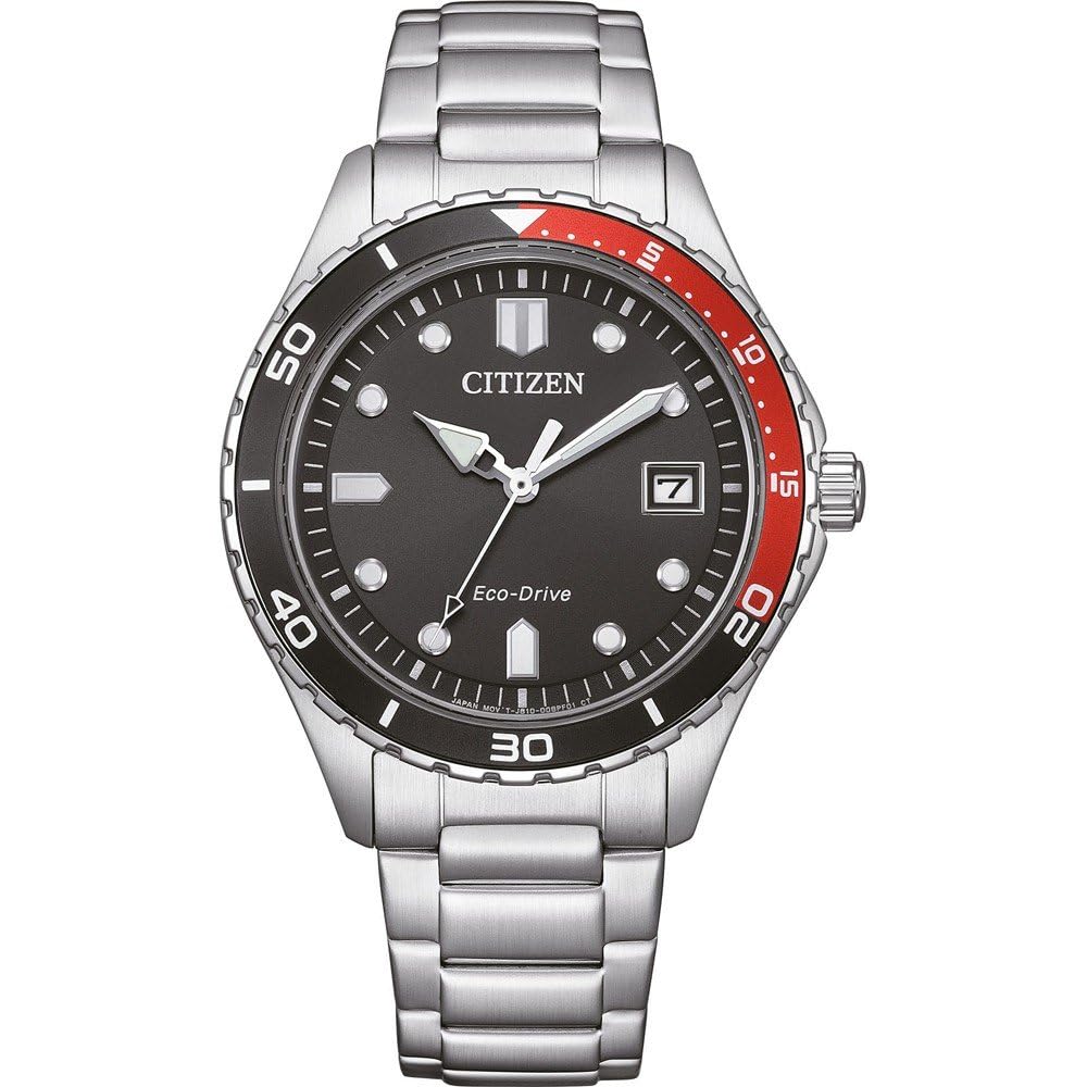 Citizen Men Analogue Eco-Drive Watch with Stainless Steel Strap AW1820-81E