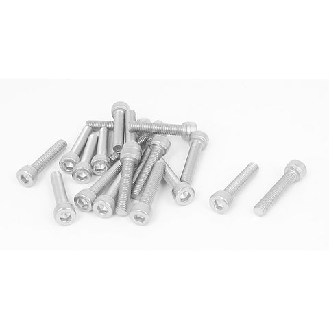 uxcellÂ® M5x25mm 304 Stainless Steel Hex Key Bolt Socket Head Cap Screws 20pcs