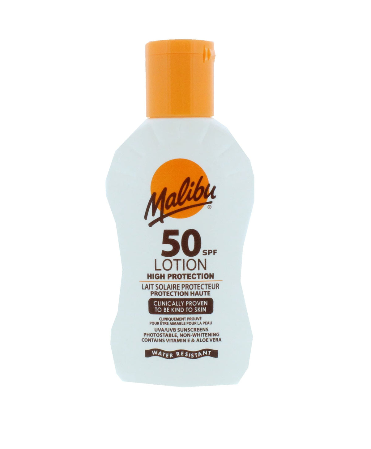 Malibu Sun SPF 50 Lotion, High Protection Sun Cream, Water Resistant, Vitamin E and Aloe Vera Extract, 100ml