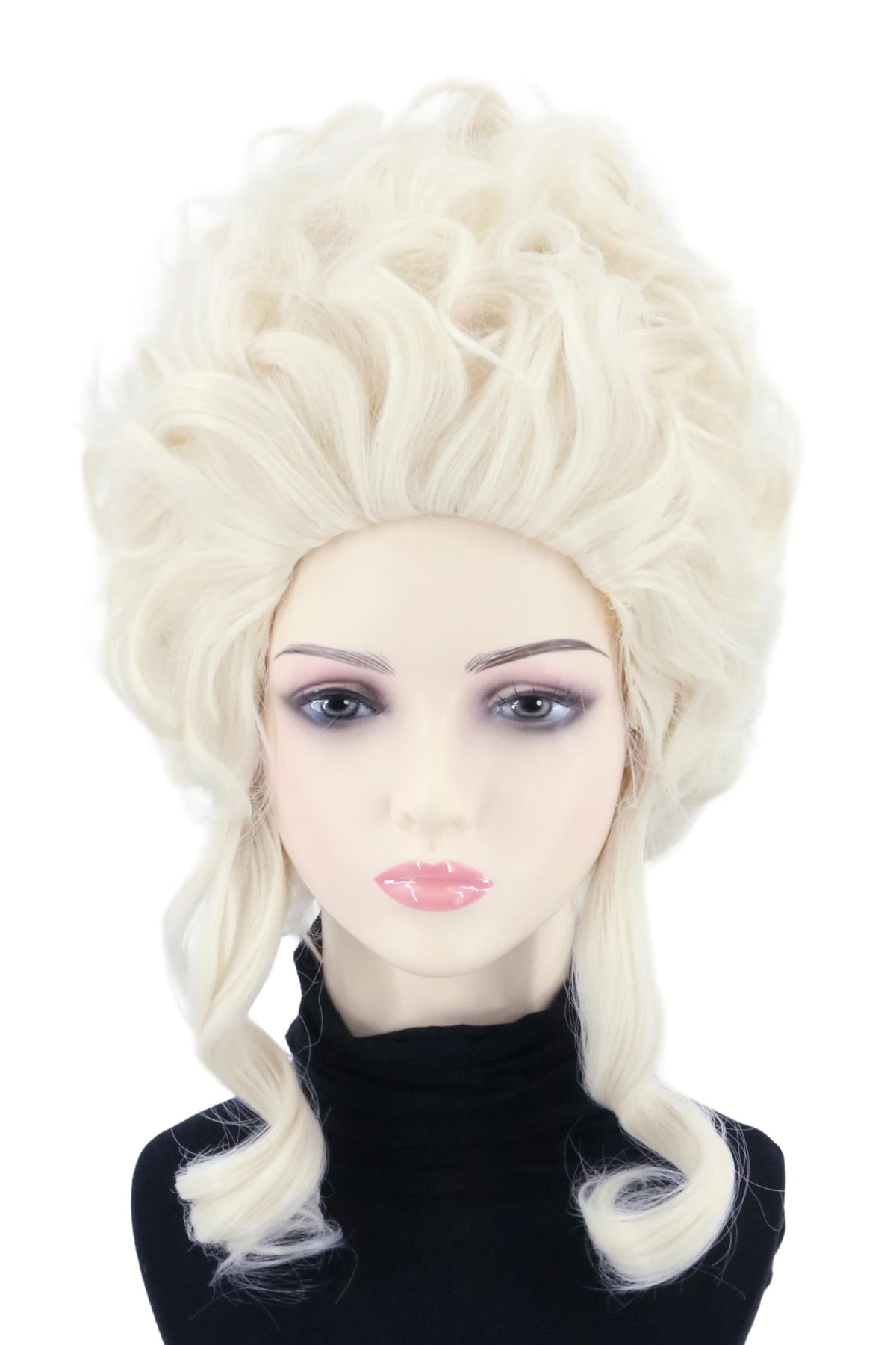 LeMarnia 18th Century Queen Wig Honeycomb Wig Curly Wavy Wig Yard Retro Heat Resistant Wig Halloween Costume Wig (Beige)