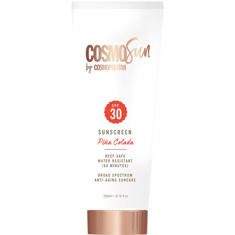 CosmoSun by Cosmopolitan SPF 30 Sunscreen - Broad Spectrum, Reef Safe, Water Resistant Formula 6.76oz.