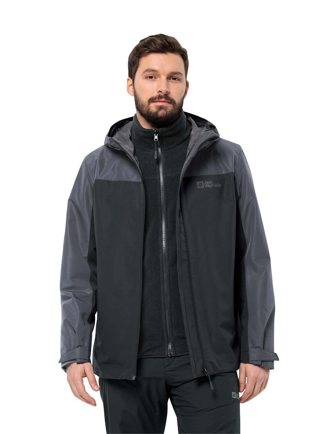 Jack Wolfskin Men's Taubenberg 3in1 Jacket, Phantom, M