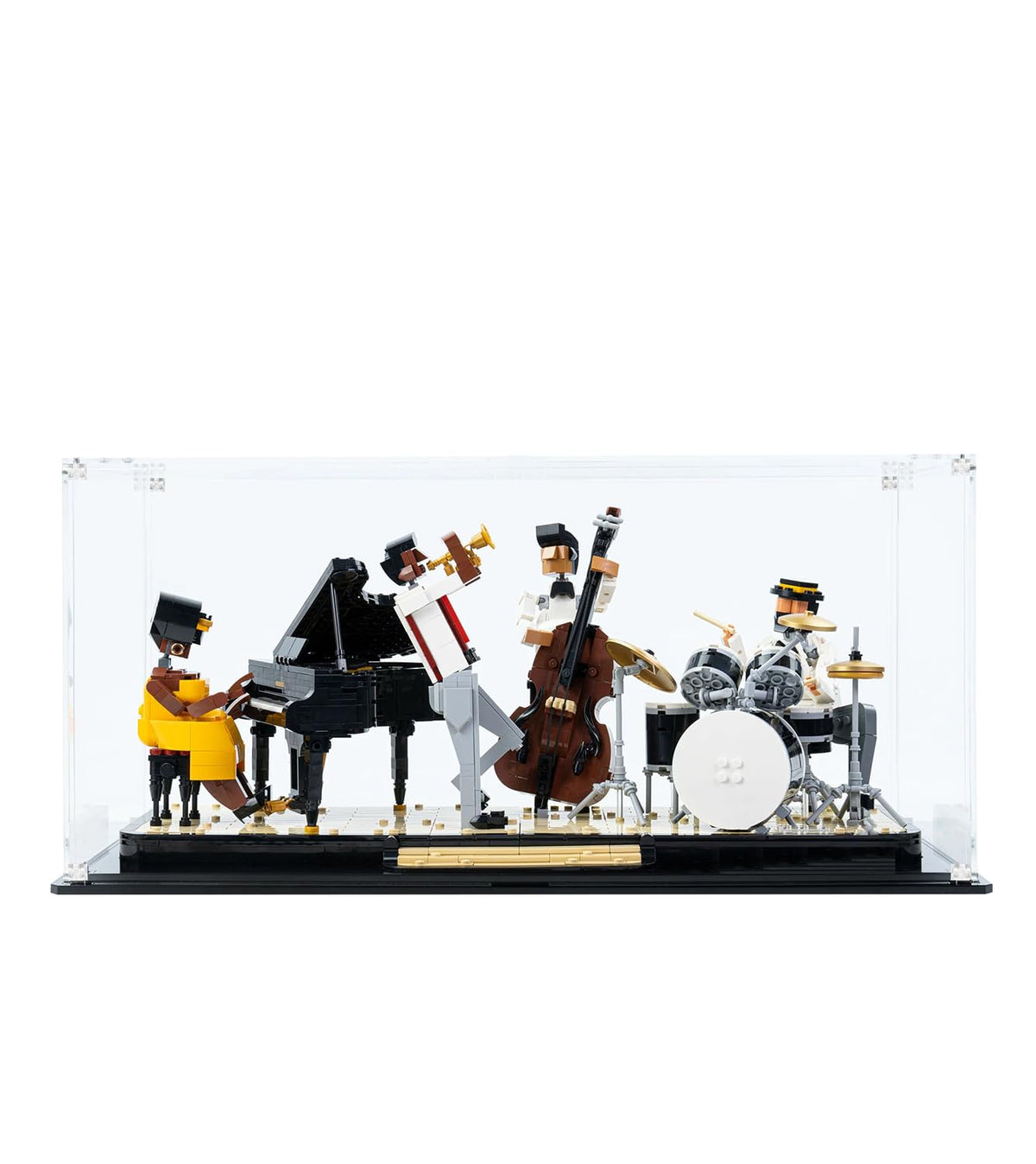 iCUANUTY Acrylic Display Case for Lego Jazz Quartet 21334, Dust-Proof Display Box for Lego 21334, Size: 19x10x11 inch (NOT Included The Model)