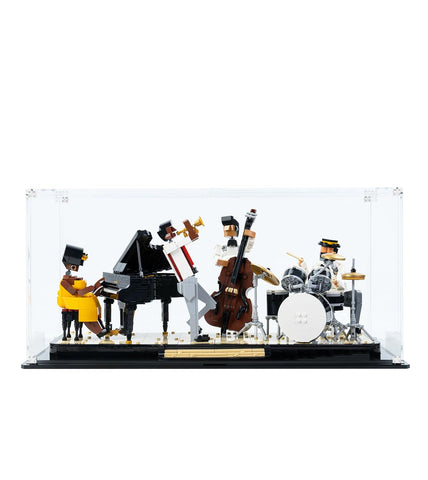 iCUANUTY Acrylic Display Case for Lego Jazz Quartet 21334, Dust-Proof Display Box for Lego 21334, Size: 19x10x11 inch (NOT Included The Model)