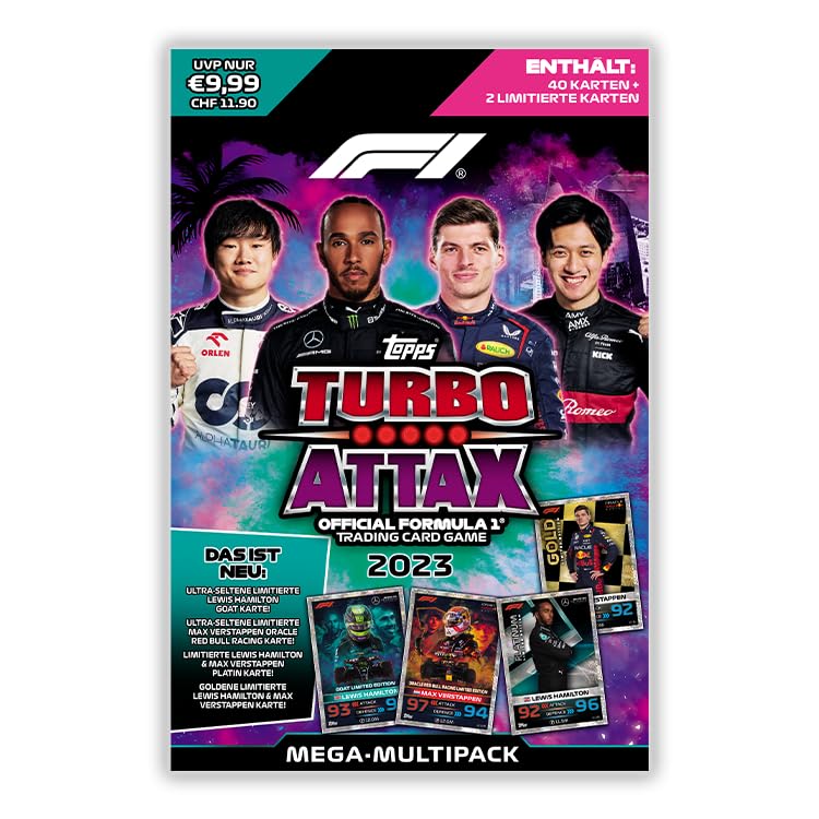 Topps Turbo Attax Formula 1 2023, Trading Cards - Display Box (Multipack)