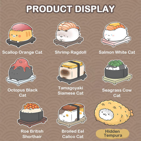 BEEMAI Cat Dango Sushi Series Blind Box 1PC Random Design Cute Figures Collectible Toys Birthday Gifts