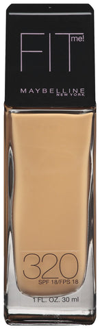 Maybelline New York Fit Me! Foundation, 320 Honey Beige, SPF 18, 1 Fluid Ounce