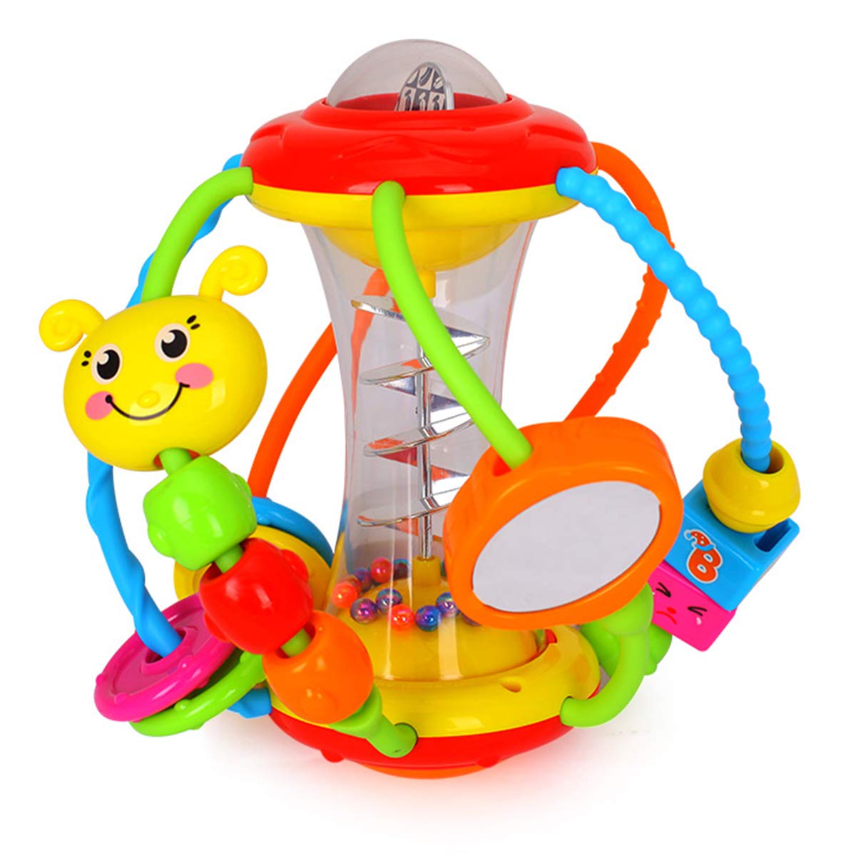 HOLA Baby Toys 0-6 Months 6 to 12 Months Rattle Activity Ball, 6 Months Baby Toys Shaker Grab Early Education Learning Sensory Toys, Gift for 3 6 9 12 Months Newborn Babies Toddler Boys Girls