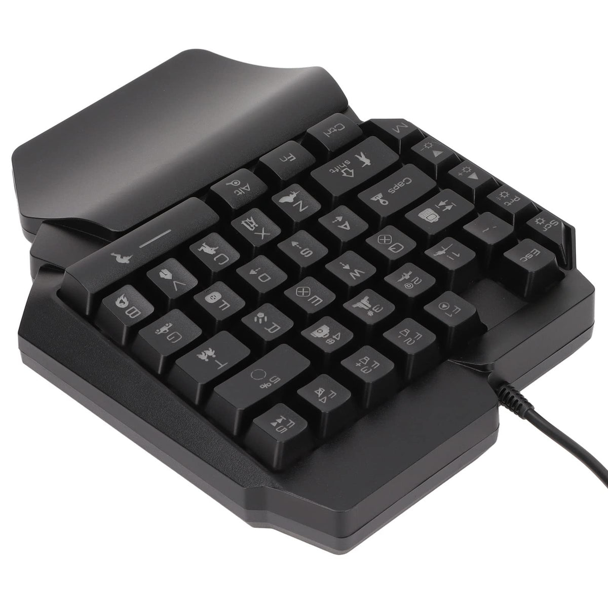 gernie One Handed Gaming Keyboard Mini Feel One Hand Gaming Keyboard RGB USB Keypad for Playing Game Cell Phone, One Handed Gaming Keyboard, gernieuzykbdsm58