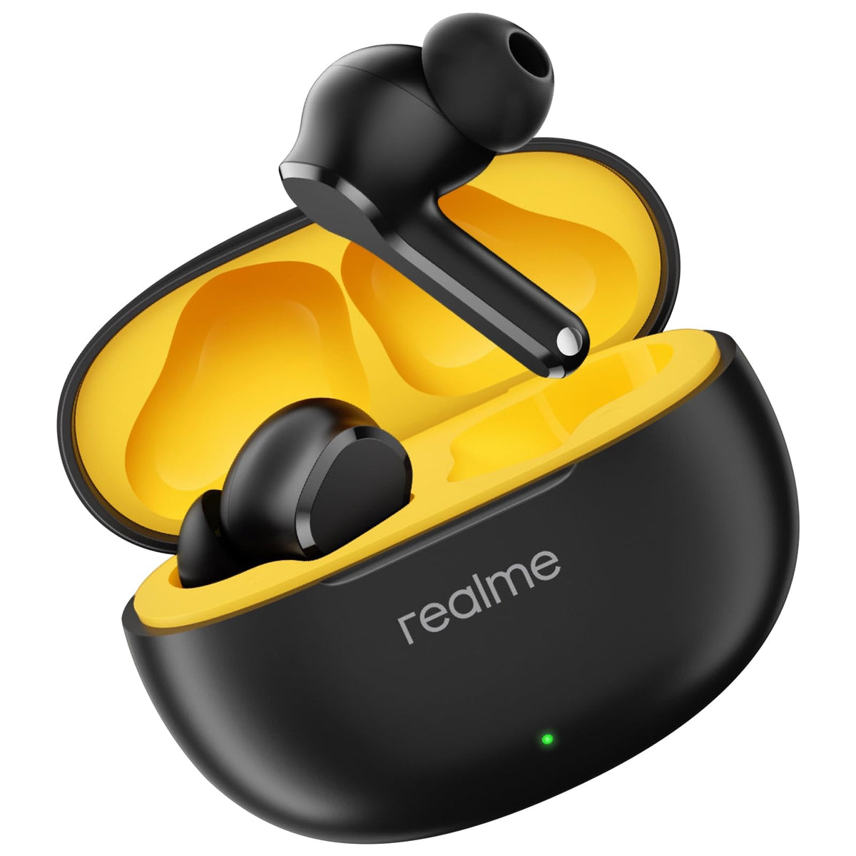 realme T110 True Wireless Earbuds, 10mm Dynamic Bass Driver, 38 Hours Playback, AI ENC Noise Cancellation, Lightweight in Ear Headphones, IPX5 Water Resistance, Bluetooth 5.4, Punk Black