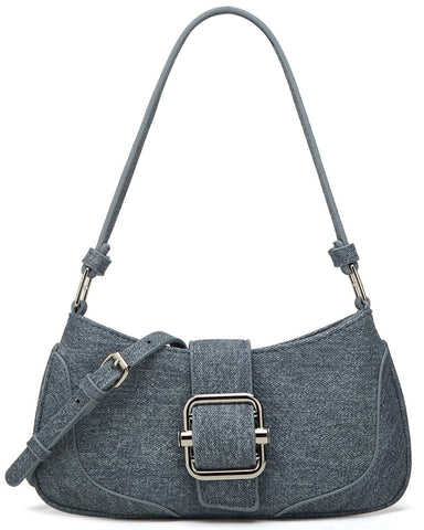 Molodo Denim Shoulder Bag for Women Chic Crossbody Bag Canvas Hobo Bag Mini Evening Clutch Purse
