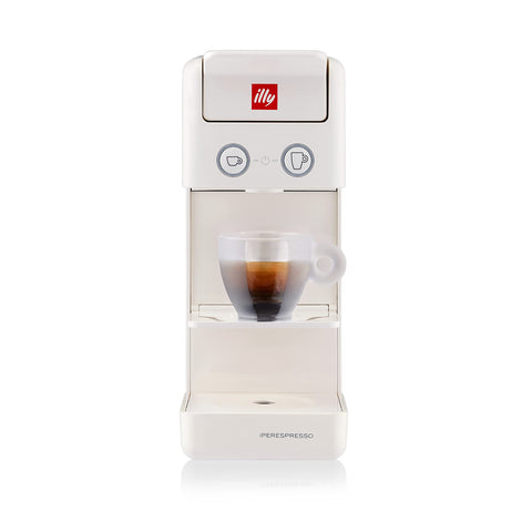 illy 60416 Coffee Maker Machine Y3.3 Iperespresso, Espresso & Filter Capsules Coffee Machine, Compact Design, White