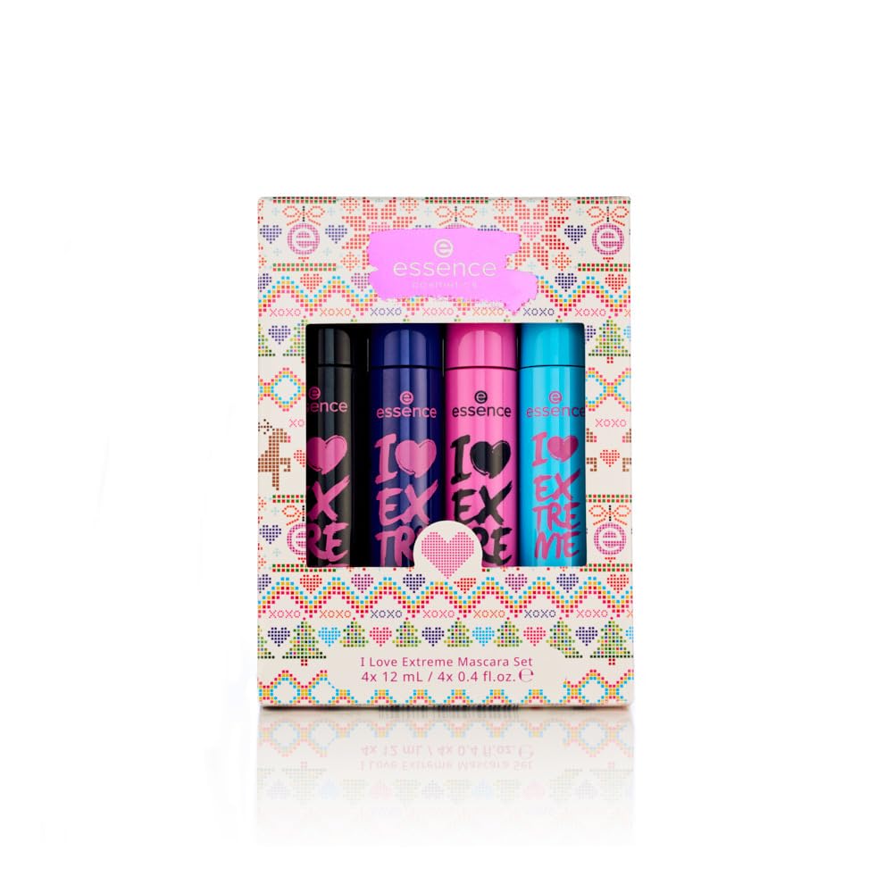 essence | I Love Extreme Mascara Holiday Set | 4 Mascaras in 1 Set | Vegan & Cruelty Free