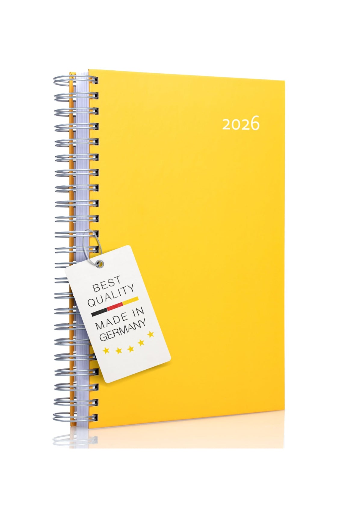 2025 The BIG One - GRAPEFRUIT (orange)- Daily Planner & Desk Calendar | Spiral-Bound A4 Page-a-Day Diary | 400 Pages | Made in Germany | edition cumulus©