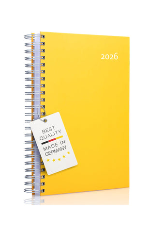 2025 The BIG One - GRAPEFRUIT (orange)- Daily Planner & Desk Calendar | Spiral-Bound A4 Page-a-Day Diary | 400 Pages | Made in Germany | edition cumulus©