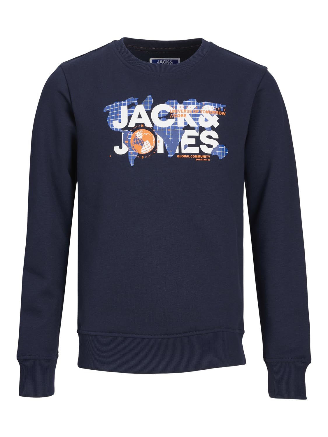 JACK&JONES JUNIOR Boy's Jcodust Sweat Crew Neck Sn Jnr Sweater, Blazer Navy, 10 Years