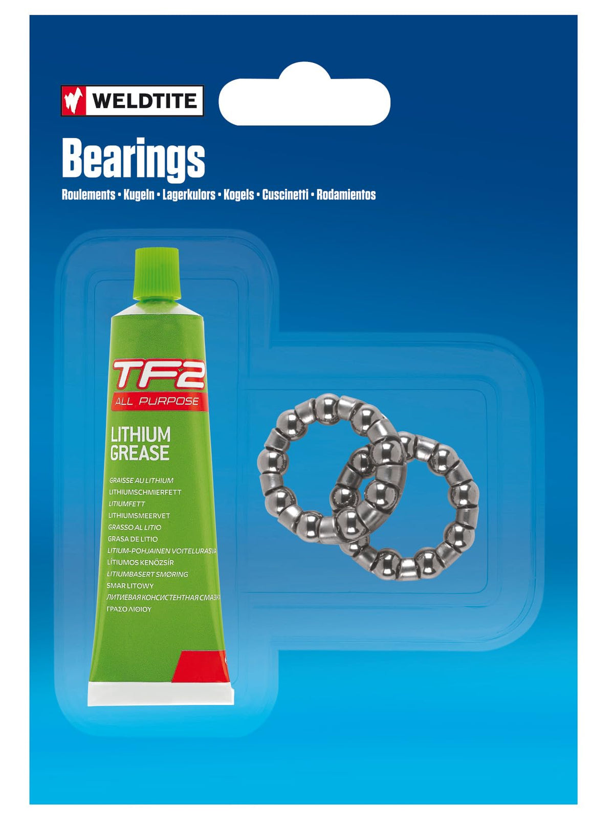 Weldtite 1/4-inch Bottom Brackets Cages and Grease, Silver