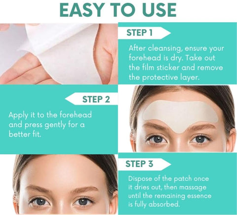 Generic Forehead Wrinkle Patches 12Pcs - Anti Wrinkle Patches | Advanced Forehead Wrinkles Treatment with Aloe, Collagen, and Vitamin E | Face Tape for Wrinkles