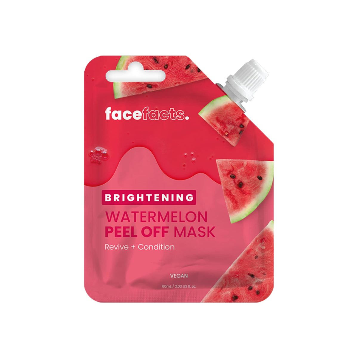 Face Facts Brightening Watermelon Peel Off Mask | Cleanses + Moisturises | 60ml