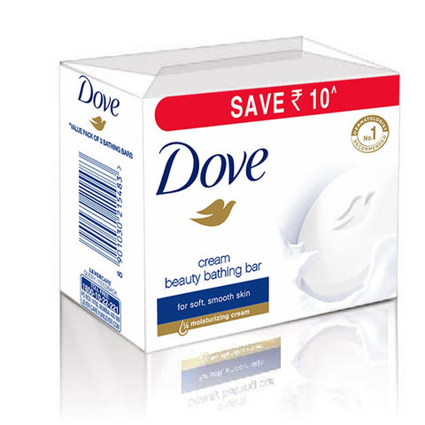 Dove Cream Beauty Bathing Bar, 3 X 100g