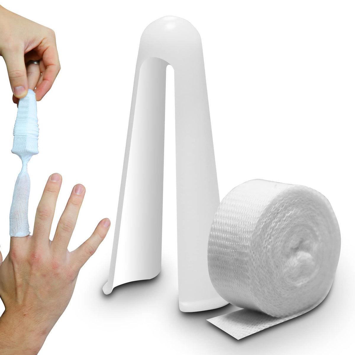 RE-GEN Tubular Gauze Finger Toe Digit Wound Bandage Dressing + Applicator 2m x 1.5cm | Size - 01 | Ideal for Fingers and Toes