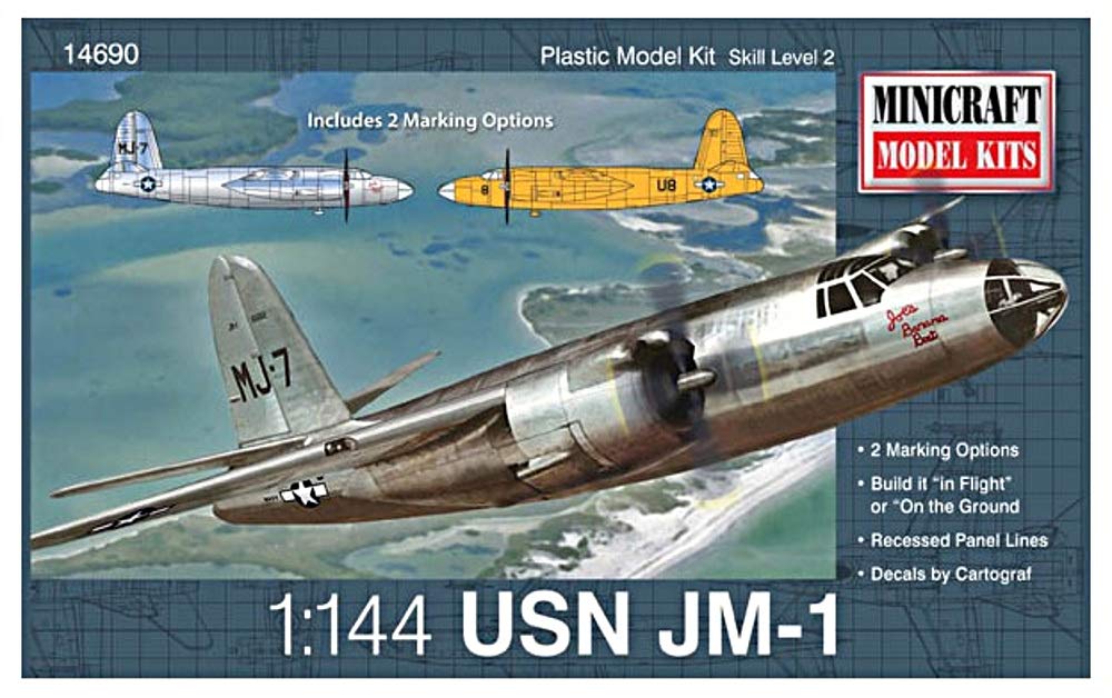 Minicraft JM-1 USN with 2 Marking Options Model Kit, 1/144 Scale