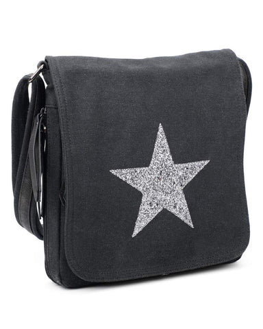 Women Sparkling Glitter Golden Star Shoulder Bag Travel Cross Body Bag Casual Messenger Bag Perfect for Casual Work Or School UseÃƒÆ’Ã†â€™Ãƒâ€šÃ‚Â¯ÃƒÆ’Ã¢â‚¬Å¡Ãƒâ€šÃ‚Â¼ÃƒÆ’Ã¢â‚¬Â¹ÃƒÂ¢Ã¢â€šÂ¬Ã‚Â Black)
