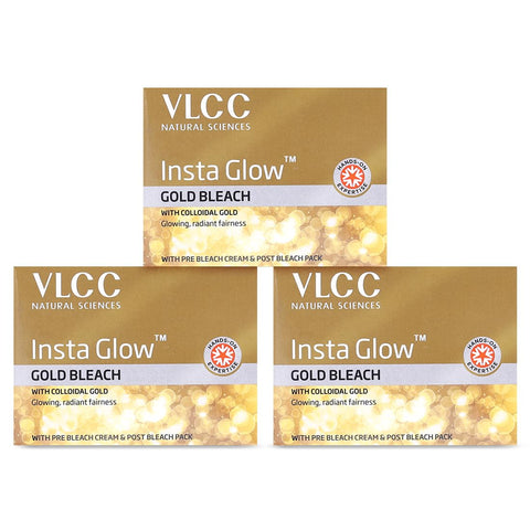 VLCC Natural Sciences Insta Glow Gold Bleach (30g) (pack of 3)