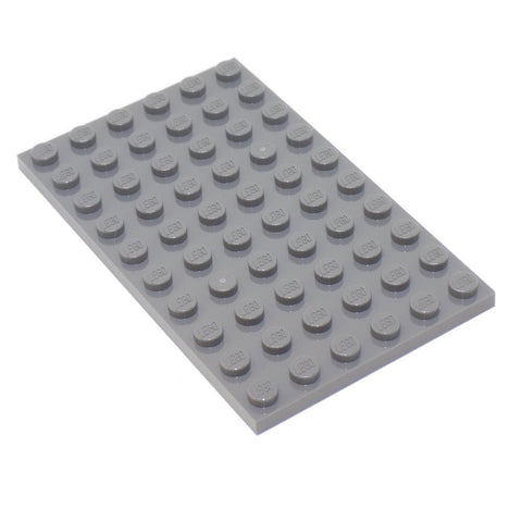 LEGO Parts and Pieces: Dark Gray (Dark Stone Grey) 6x10 (1.8"x3.0") Plate x20