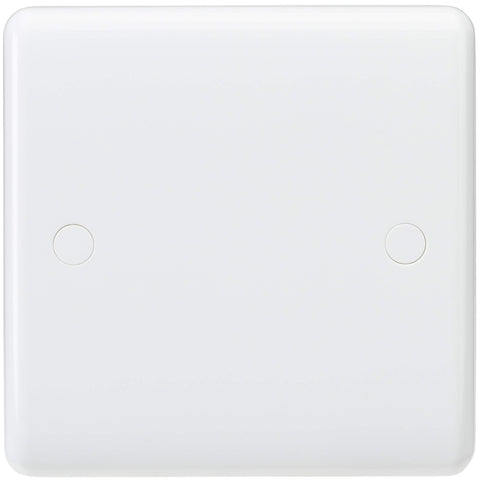 Knightsbridge CU8350 Curved Edge 1 Gang Blanking Plate, White