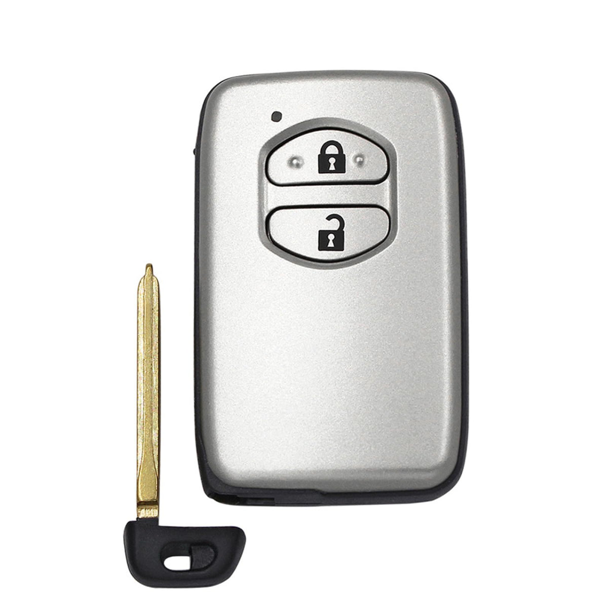 Oulesh Car Key Fob Cases for Toyota Land Cruiser Prado 2010-2015, 2 Button Remote Key Case with Uncut Insert Key