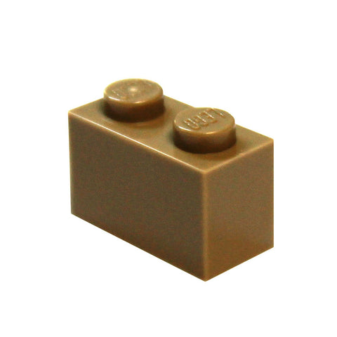 LEGO Parts and Pieces: Dark Tan (Sand Yellow) 1x2 Brick x50