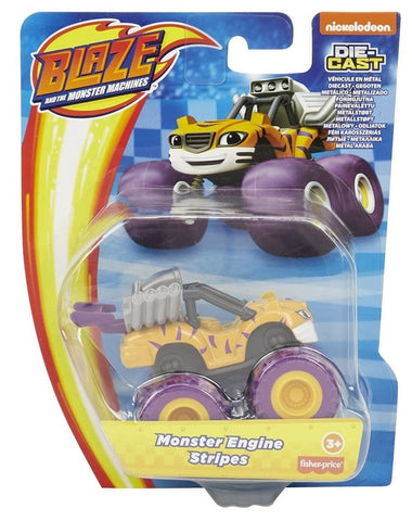 Blaze and The Monster Machines GWX79 Metal Vehicle Monster Engine Stripes Die-Cast New