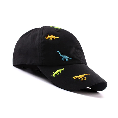Bamery Toddler Baseball Hat for Boys&Girls Baby Baseball Cap Embroidery Dinosaur Kids Hat for 2-6T (Dinosaur Black, 2-6T)