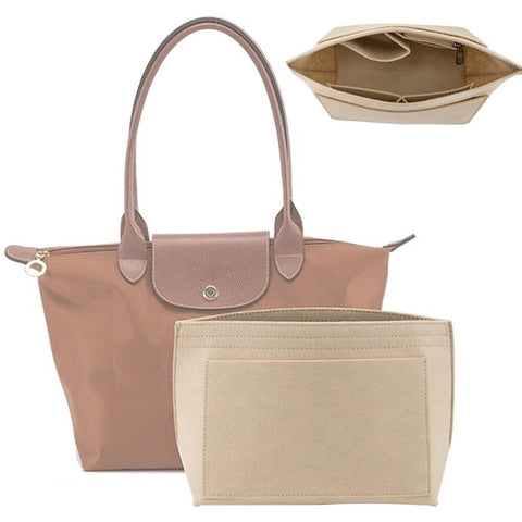 jiesinlov Purse Organizer Insert for Handbags,Felt Bag Organizers Suitable for Le Pliage Medium (Felt-Medium)