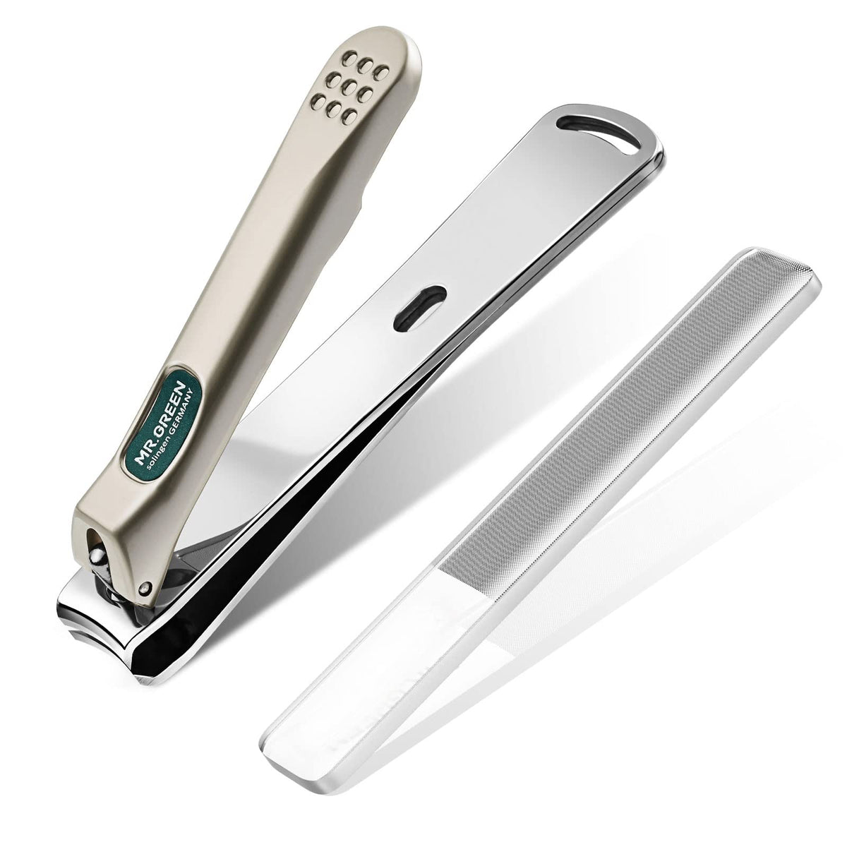 MR.GREEN Nail Clippers for Thick Nails, Medical Grade Stainless Steel Professional Nail Cutter, Sharp and Durable Nail Clipper Kit for Men and Women