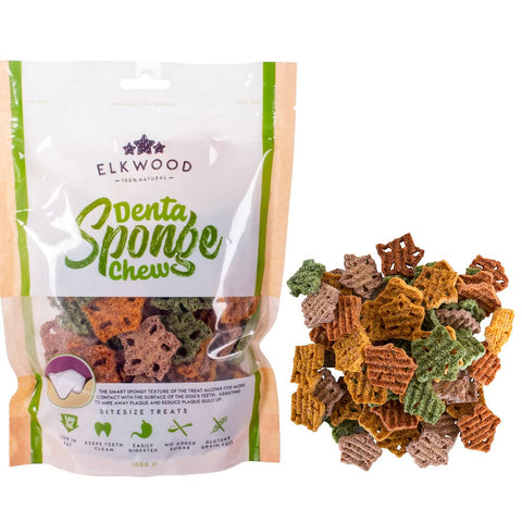 Elkwood Dog Treats, Low in Fat Dental Chews, Grain Free Puppy Training Treats 100g Multi