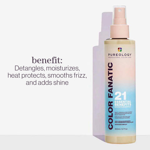 Pureology Color Fanatic, Multi-Tasking Spray, 21 Benefits, Primes, Perfects & Protects Colour-Treated Hair, Leave In Conditioner , Vegan Formulas, Sulphate Free for a Gentle Cleanse, 200 ml