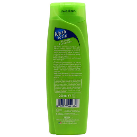 Wash & Go Anti Dandruff 2in1 Shampoo & Conditioner - 6 x 200ml
