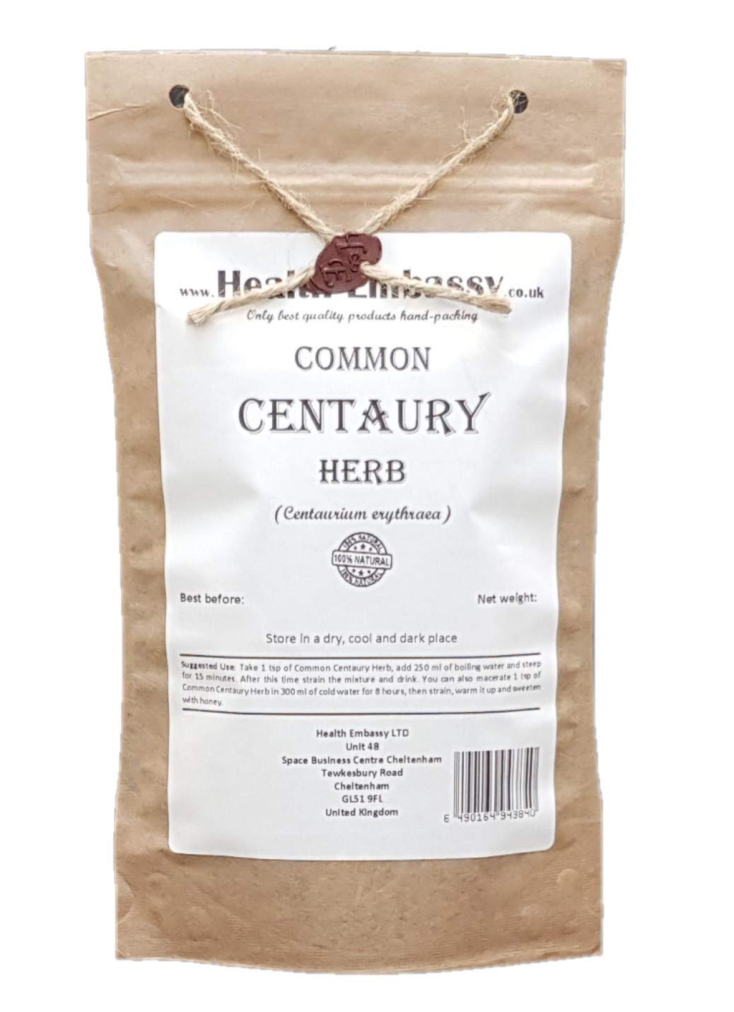 Health Embassy Common Centaury Herb | Centaurium Erythraea L | 100% Natural (50g)