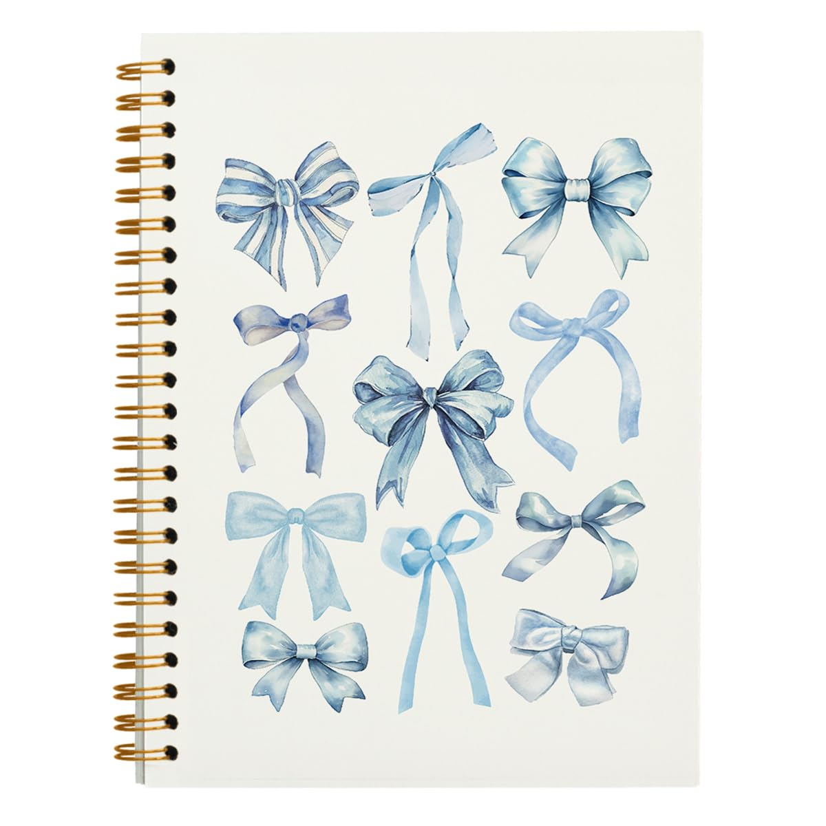 FLVGE Bow Notebook Journal, Retro Coquette Bowknot Bow Spiral Notebook, Coastal Granddaughter Aesthetic College Ruled Hardcover Spiral Notebook Journal for Work Notes Journaling 5.5x8.3