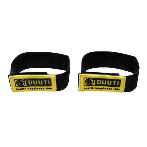 1 pair of Velcro straps, trouser straps with Velcro, self-adhesive for jogging, cycling, riding, yellow