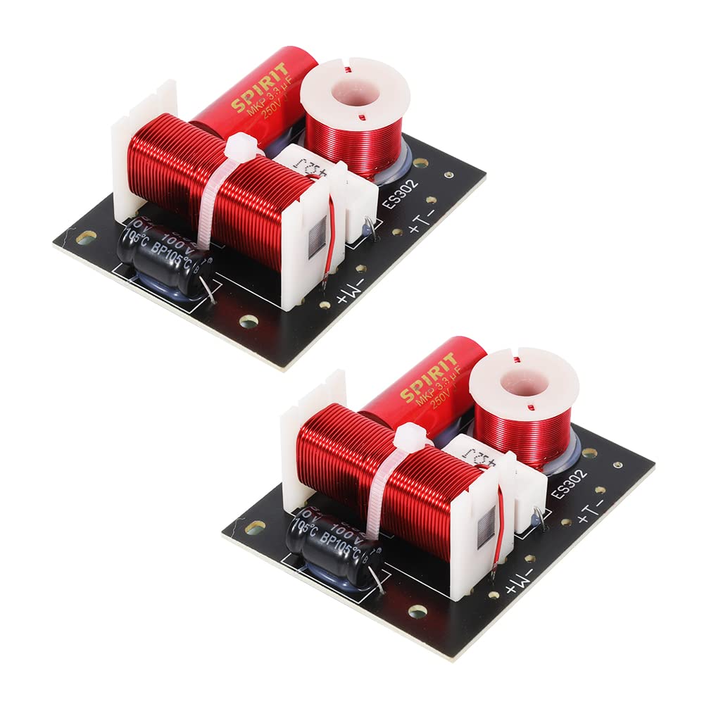 VOANZO 2PCS 150W Speaker Crossover 2 Way Crossover High and Low Frequency Crossover Crossover Point 3200Hz for HI-FI Bookshelf Speakers Centre Speakers Surround Speakers