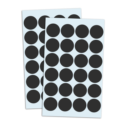 1200 Pack, 1" Round Dot Stickers Circle Labels - Black