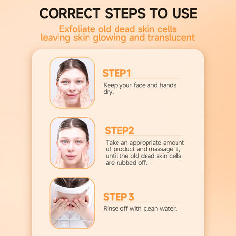 Generic Orange Facial Exfoliate Gel for Deep Moisturizing Pore Cleansing (Pack Of 1)