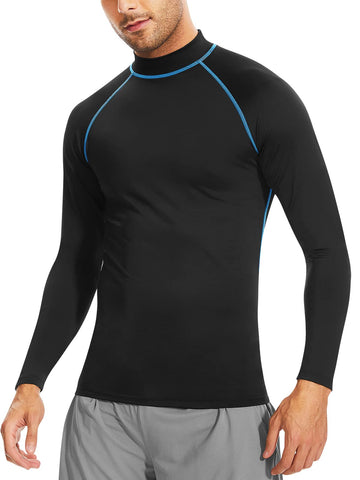 Rash Guard for Men, Men's Rash Guard Long Sleeve Swim Shirts - UPF 50+ UV Sun Protection Quick Dry Rashguard for Water Sports