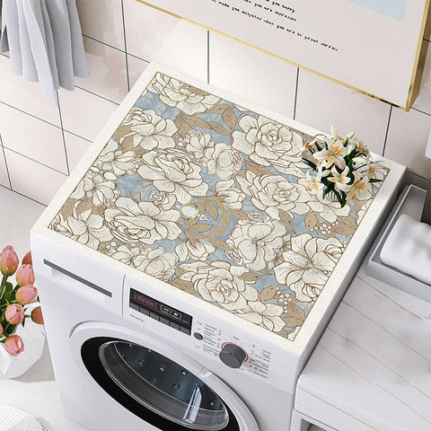 ForceRoute Washing Machine Top Cover Mat,Anti Slip Fridge Dust Cover,washer And Dryer Covers Protector Mat,Dust And Dirt-Resistant,Wear-Resistant,Washable,For Bedside Table,Furniture Surface,Bath Mat