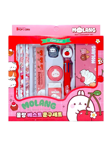 Q.REST 7 types of Molang pencils Package (Red)