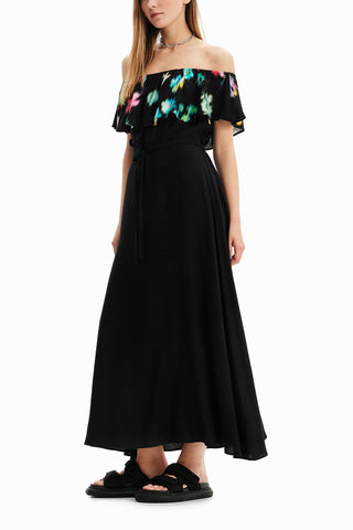 Desigual Women's Woman Woven Dress Sleeveless, Black, L
